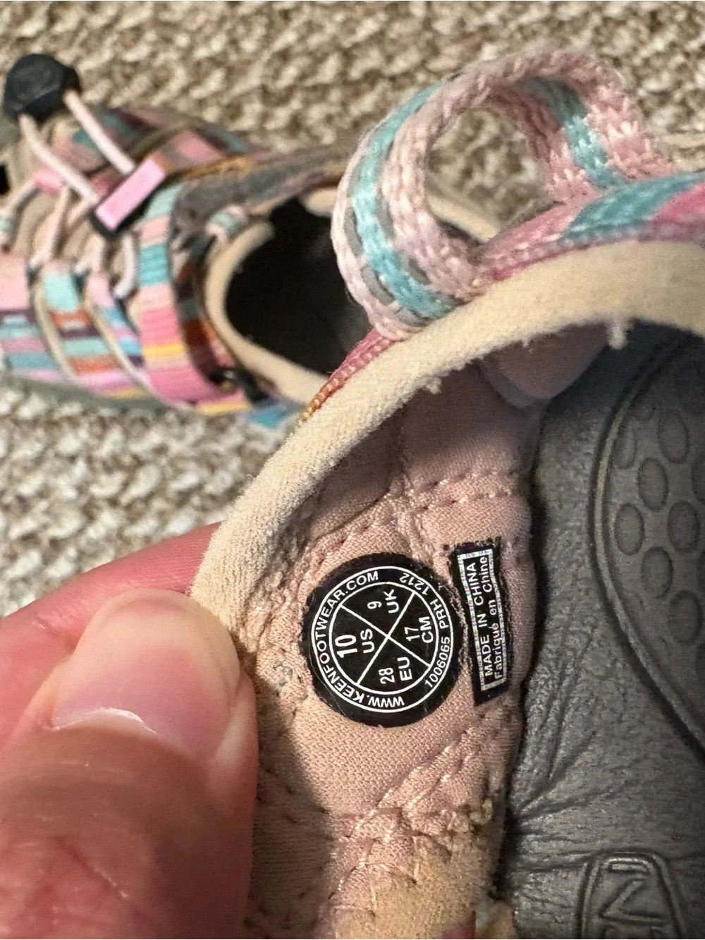 Keen Kids Striped Pink Blue Green Outdoor Sandals